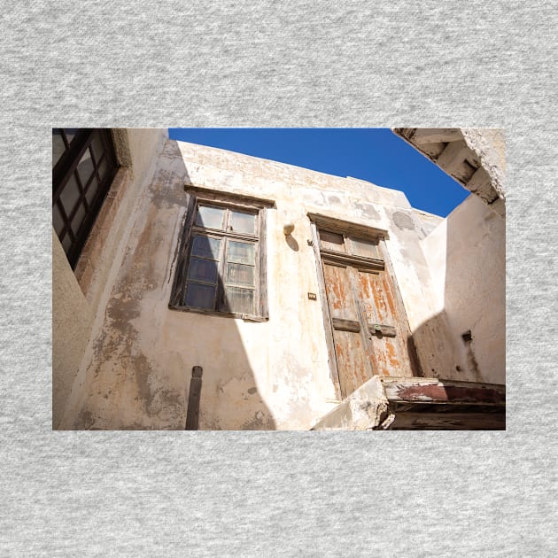 Grecian old wooden door and window. by sma1050